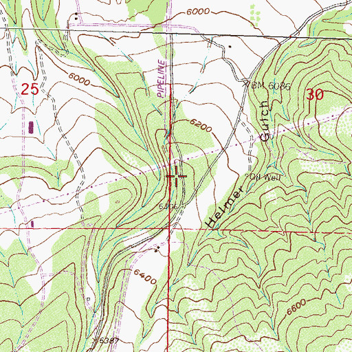 Topographic Map of Taughenbaugh Mesa, CO
