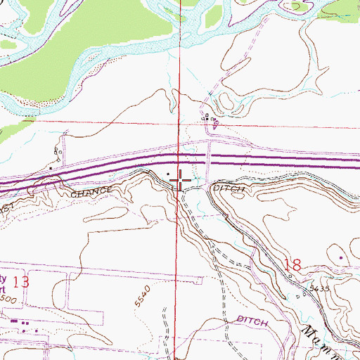 Topographic Map of Last Chance Ditch, CO