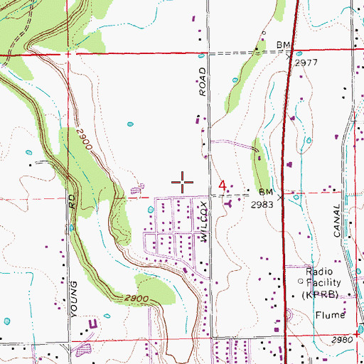 Topographic Map of Qince City Park, OR