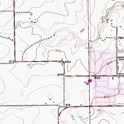 Topographic Map of First Baptist Church of Crowley, TX