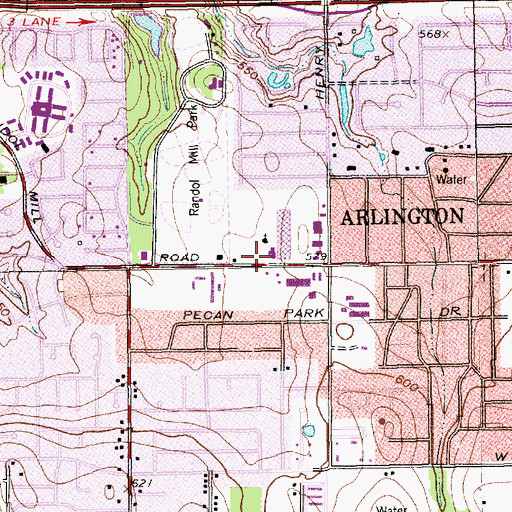 Topographic Map of Saint Stephen United Methodist Church, TX