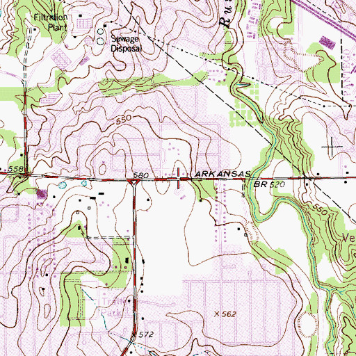 Topographic Map of Holy Cross Lutheran Church, TX