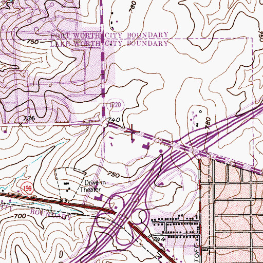 Topographic Map of Saint Annes Episcopal Church, TX