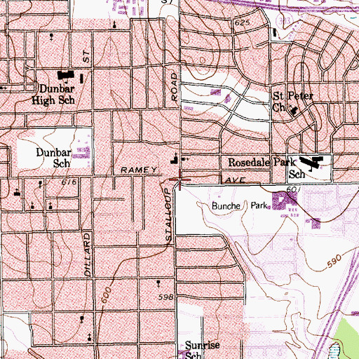Topographic Map of Saint Simon of Cyrene Episcopal Church, TX