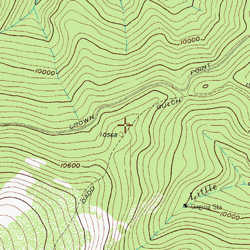 Topographic Map of Dadd Gulch Trail, CO