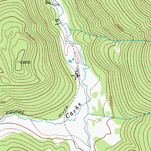 Topographic Map of Poudre River Trail, CO