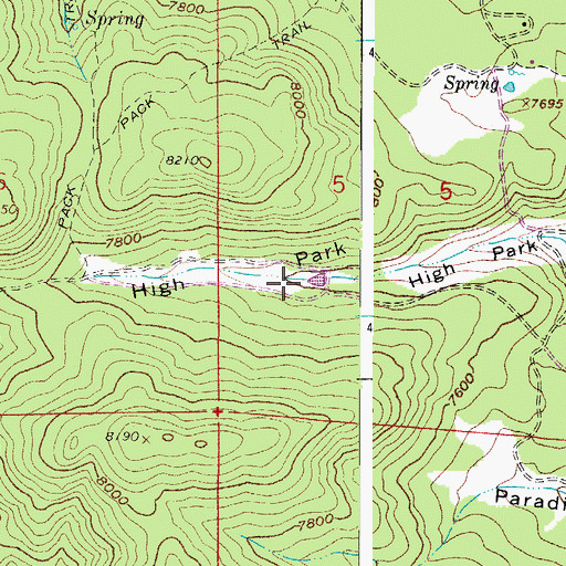 Topographic Map of High Park, CO