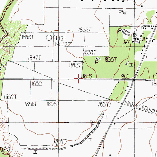 Topographic Map of Oakridge Church of Christ, TX
