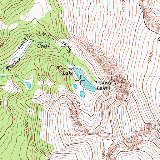 Topographic Map of Timber Lake, CO
