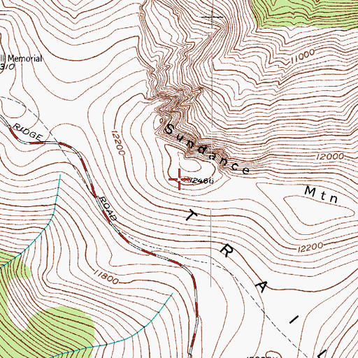 Topographic Map of Trail Ridge, CO