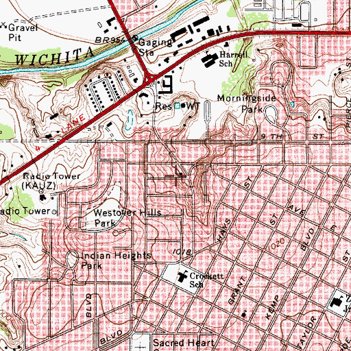 Topographic Map of First Church of God, TX