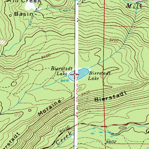 Topographic Map of Bierstadt Lake, CO