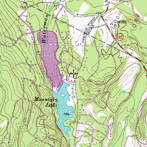 Topographic Map of Mountain Lakes, NH
