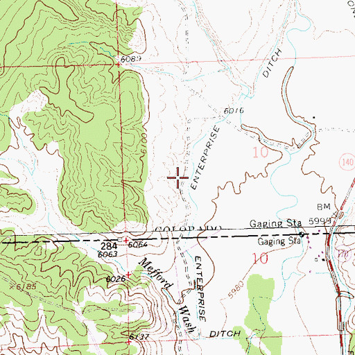 Topographic Map of Enterprise Ditch, CO