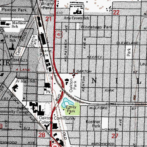 Topographic Map of Exploratorium, IL