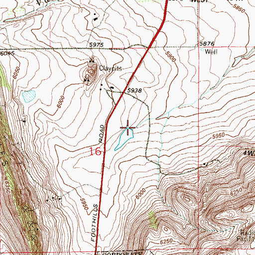 Topographic Map of Ramstetter Reservoir, CO