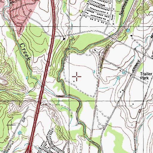 Topographic Map of Burr Field, TX