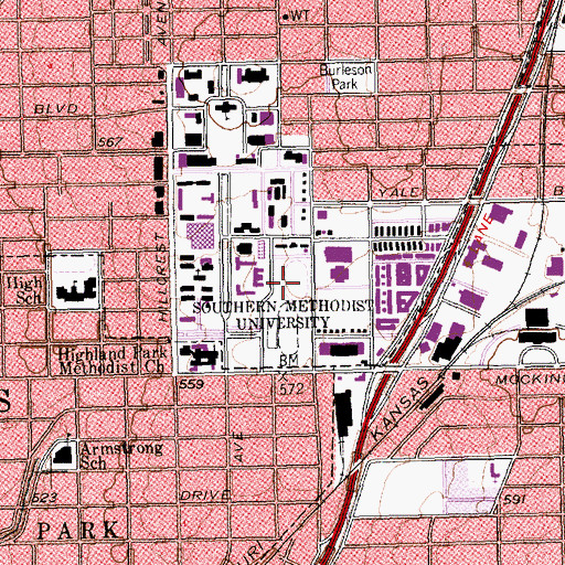 Topographic Map of Westcott Field, TX
