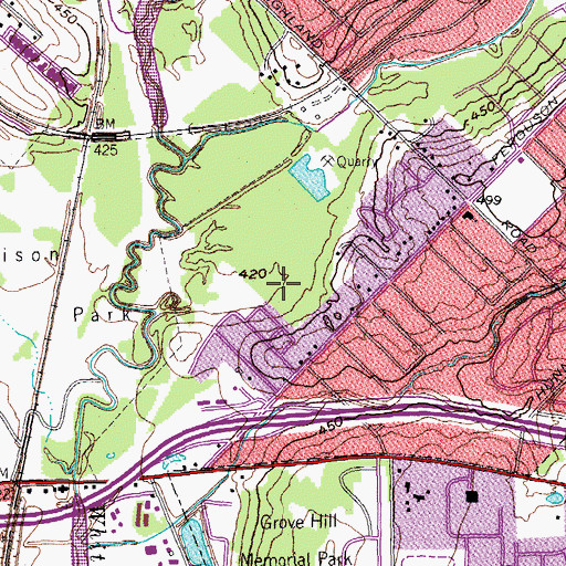 Topographic Map of Warrior Field, TX