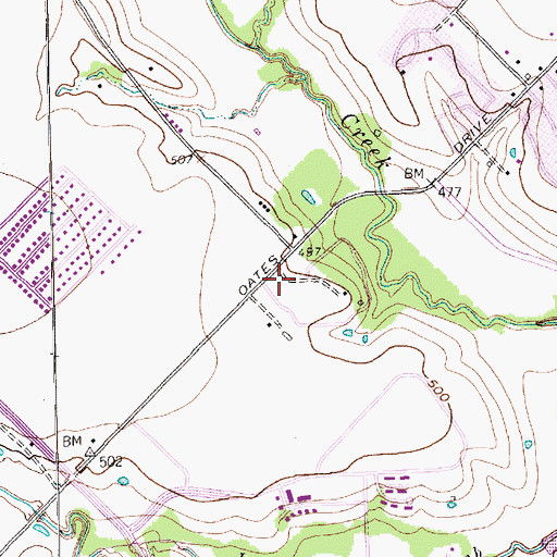 Topographic Map of Audubon Park Recreation Center, TX