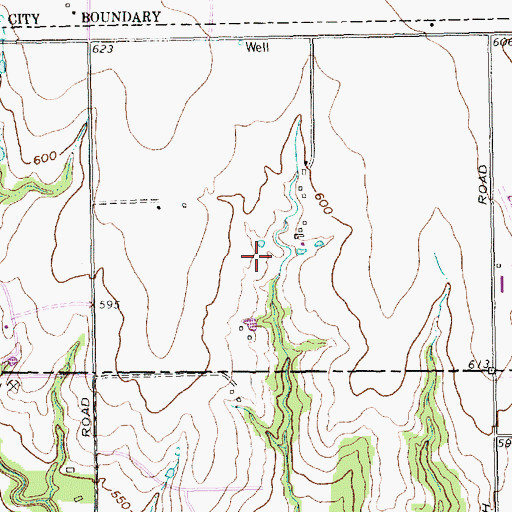 Topographic Map of Crowley Park, TX