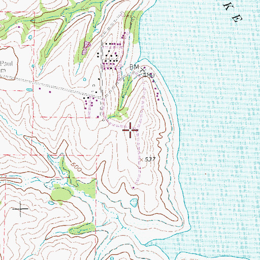 Topographic Map of Collin Park, TX