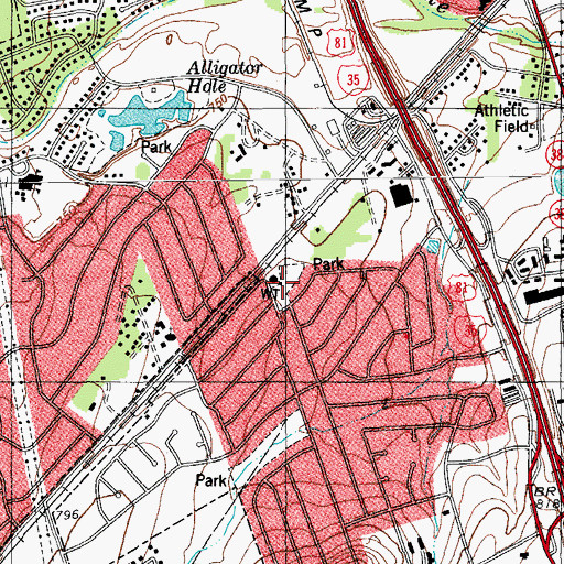 Topographic Map of Chisholm Valley Park, TX