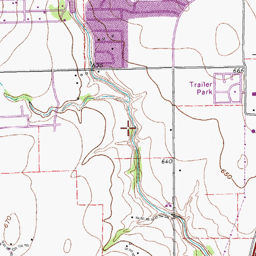 Topographic Map of Big Lake Park, TX