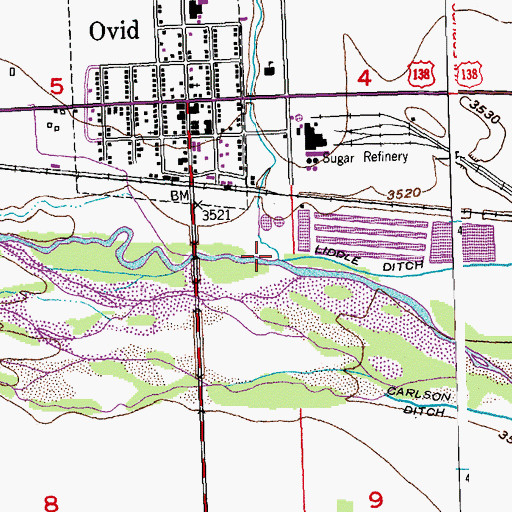 Topographic Map of Lodgepole Creek, CO