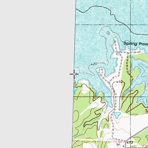 Topographic Map of Lake Tawakoni State Park, TX