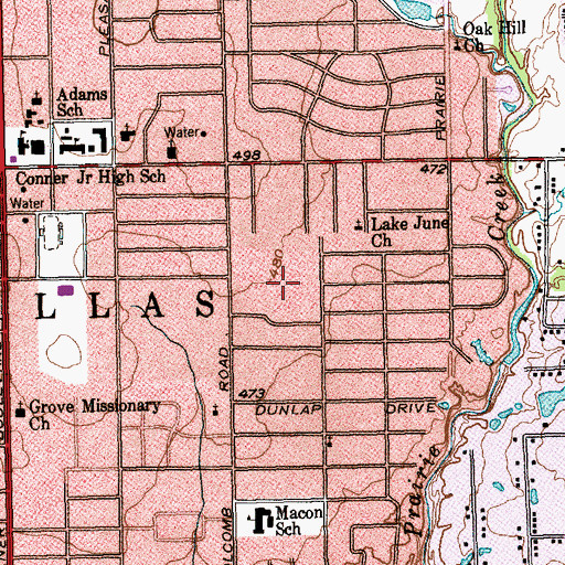 Topographic Map of Holcomb Park, TX