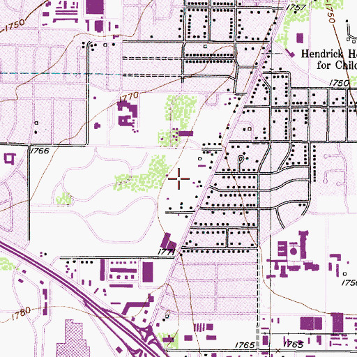 Topographic Map of Red Bud Park, TX