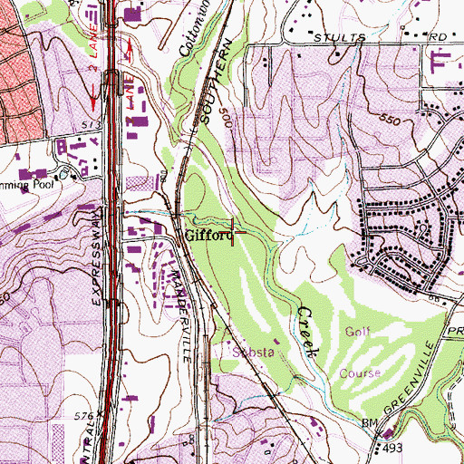 Topographic Map of Northwood Park, TX