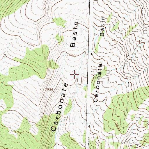 Topographic Map of Carbonate Basin, CO