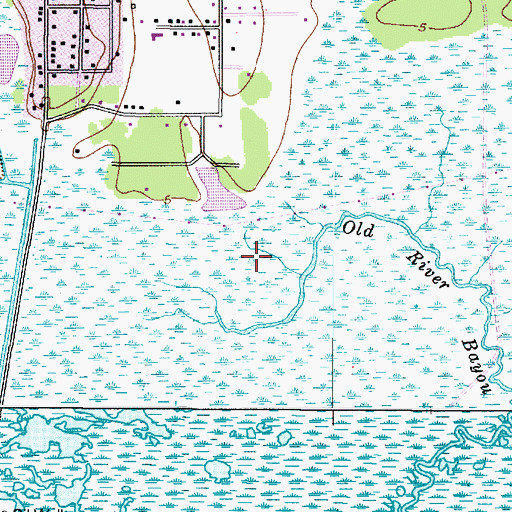 Topographic Map of Lower Neches Wildlife Management Area - Old River, TX