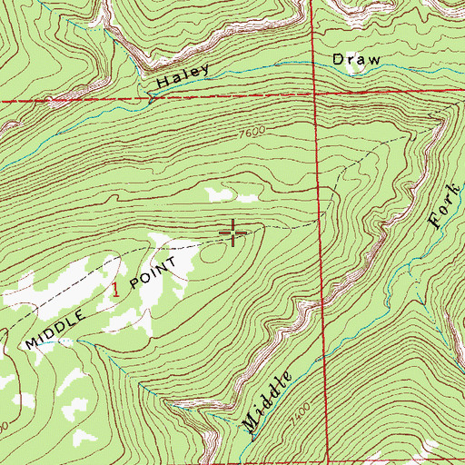 Topographic Map of Middle Point Trail, CO