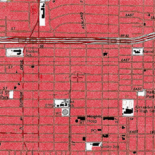 Topographic Map of D C McCollum House, TX