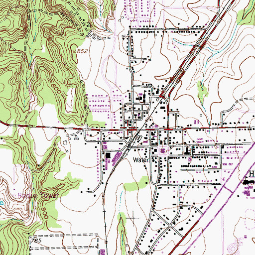 Topographic Map of D M Angle House, TX