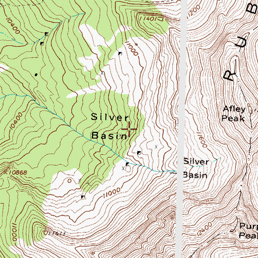 Topographic Map of Silver Basin, CO