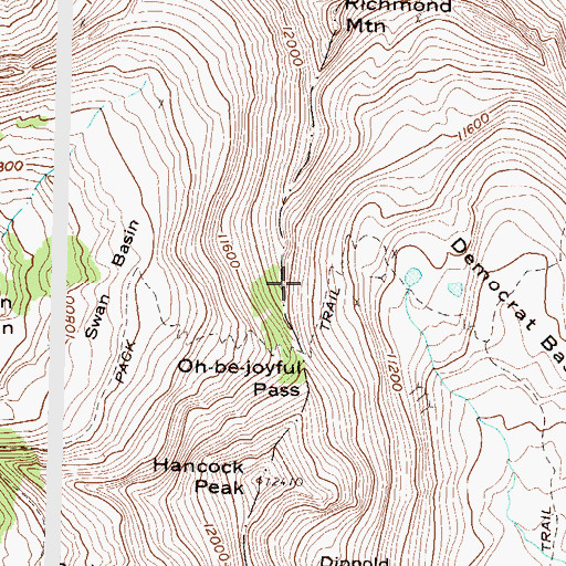 Topographic Map of Ruby Range, CO