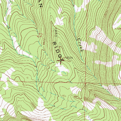 Topographic Map of Kaufman Ridge, CO