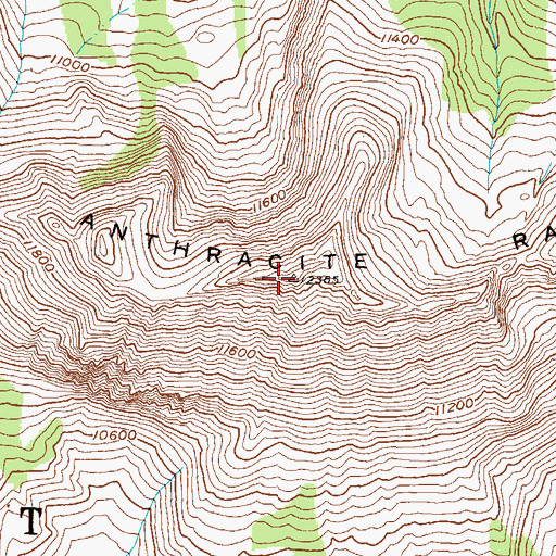 Topographic Map of Anthracite Range, CO