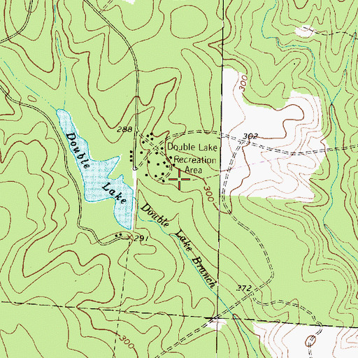 Topographic Map of Double Lake Trail, TX