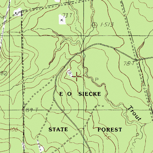 Topographic Map of Trout Creek Nature Trail, TX