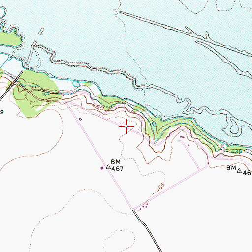 Topographic Map of Waxahachie Trail, TX