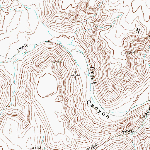 Topographic Map of Strawhouse - Telephone Canyon Trail, TX