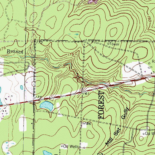 Topographic Map of Sweetleaf Nature Trail, TX
