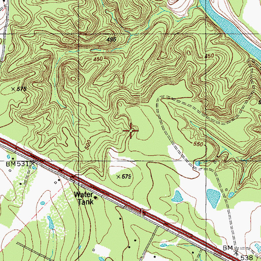 Topographic Map of Southern Loop Trail, TX