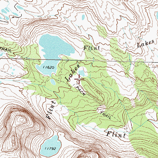 Topographic Map of Flint Lakes, CO
