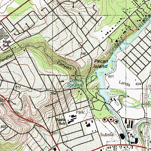 Topographic Map of Panther Canyon Trail, TX